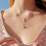 Make A Wish Breast Cancer Awareness Pink Pearl Necklace