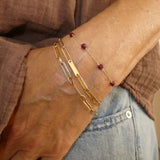 January Garnet Birthstone Bracelet