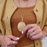Sunset Carnelian Pendant Cord Necklace Limited Edition/ Archives