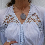 Ocean Gray Onyx Pendant Cord Necklace Limited Edition /Archives