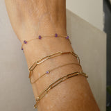 February Amethyst Birthstone Bracelet