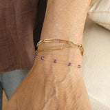 February Amethyst Birthstone Bracelet