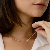 Everyday Diamond Necklace Sterling Silver