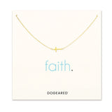 Faith Sideways Cross Necklace