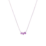 Triple Gem Amethyst Make A Wish Necklace