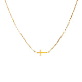 Faith Sideways Cross Necklace