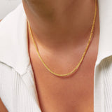 Double Curb Chain Necklace