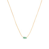 May Birthstone Make A Wish Necklace with Emeralds