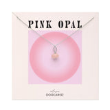 October Birthstone Pink Opal Necklace