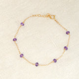 February Amethyst Birthstone Bracelet