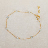 March Aquamarine Birthstone Bracelet