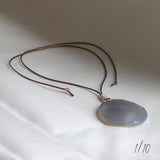 Ocean Gray Onyx Pendant Cord Necklace Limited Edition /Archives
