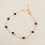 January Garnet Birthstone Bracelet