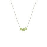 August Birthstone Make A Wish Necklace with Faceted Peridot