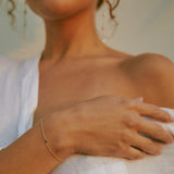 14KT Gold Breast Cancer Awareness Bracelet
