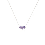 February Birthstone Make A Wish Necklace with Faceted Amethyst