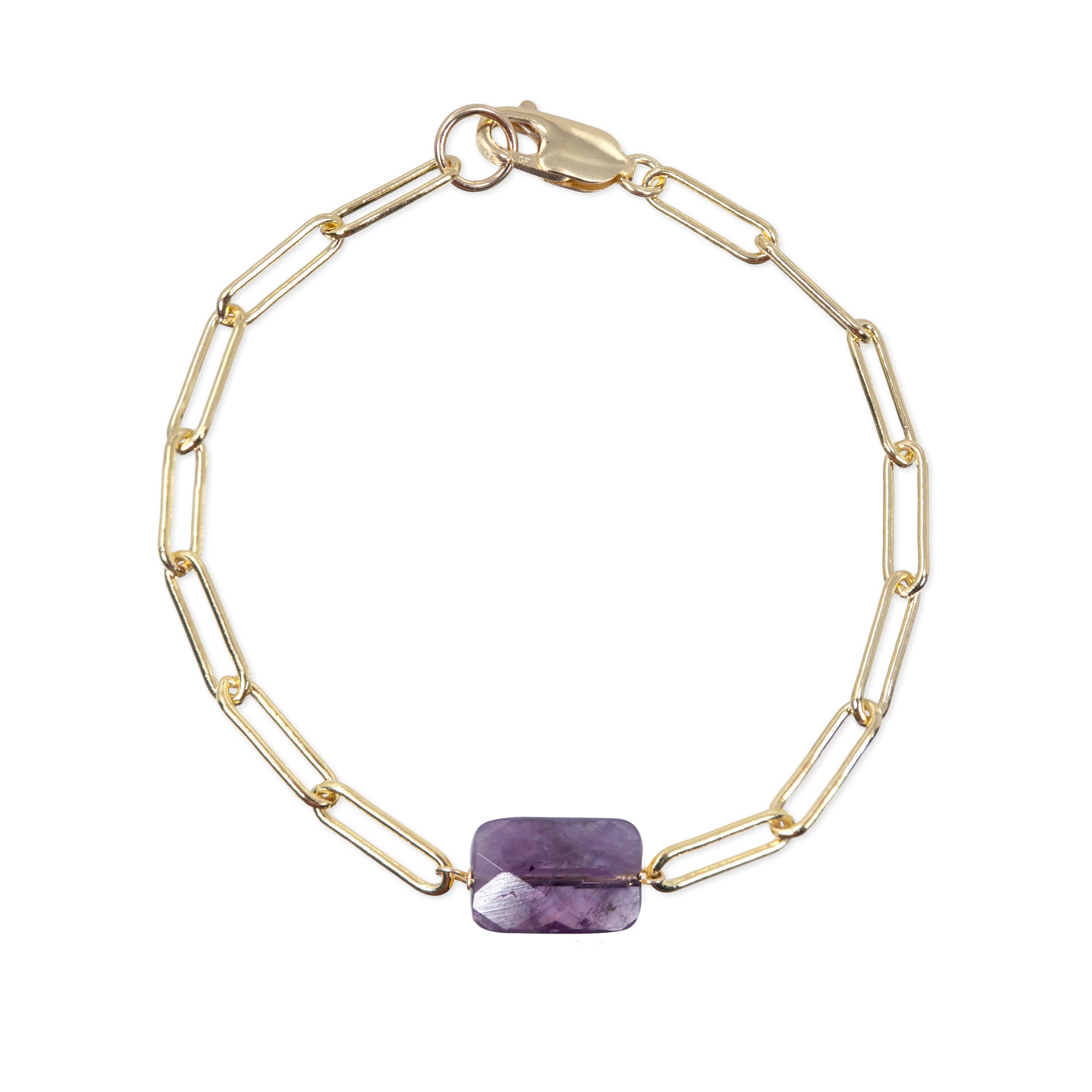 9ct gold hotsell amethyst bracelet