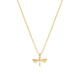 Modern You Make the World A Better Place Dragonfly Pendant Necklace