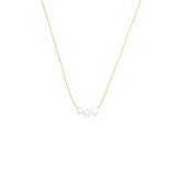 Make A Wish Necklace with Three Petite Pearls