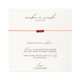 Make A Wish Necklace with Carnelian Gems