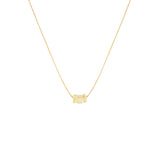 November Birthstone Make A Wish Necklace with Three Citrine Gems