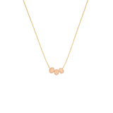 October Birthstone Make A Wish Necklace with Three Pink Opals