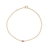 14KT Gold Breast Cancer Awareness Bracelet