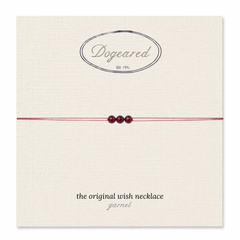 January Birthstone Wish Necklace – Gold Filled – garnet birthstone on wish card