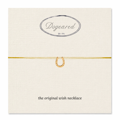Original Wish Necklace Horseshoe – Gold Dipped – on Dogeared wish card