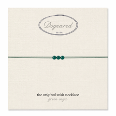 May Birthstone Wish Necklace – Gold Filled – green onyx birthstone on wish card