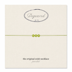August Birthstone Wish Necklace – Gold Filled – peridot birthstone on wish card