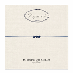 September Birthstone Wish Necklace – Gold Filled – sapphire birthstone on wish card