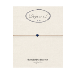 September Birthstone Wishing Bracelet – Gold Filled – sapphire birthstone bracelet on wish card