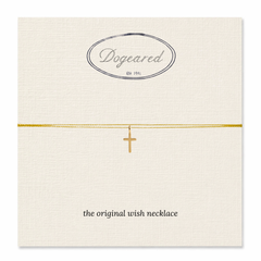 Original Wish Necklace Cross – Gold Dipped – on Dogeared wish card