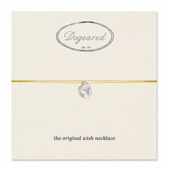 Original Wish Necklace Keshi Pearl – Gold Filled – on Dogeared wish card