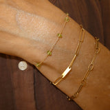 August Peridot Birthstone Bracelet