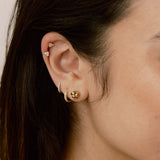 Diamond Three Wishes Stud Earrings