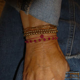 Purple Jade Heart Cord Bracelet- Limited Edition/Archives