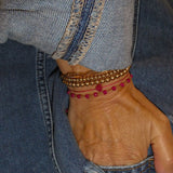 Purple Jade Heart Cord Bracelet- Limited Edition/Archives