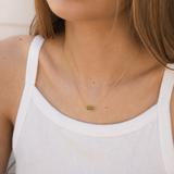August Birthstone Three Gem Necklace with Faceted Peridot - Dogeared