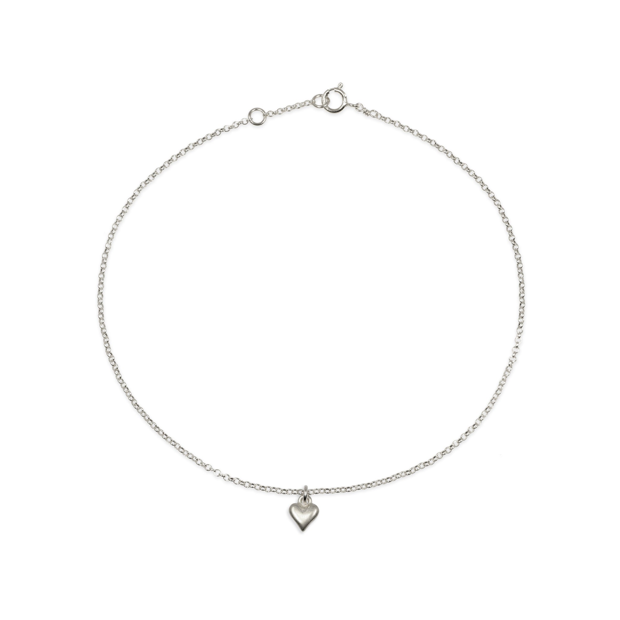 Anklet with tiny heart