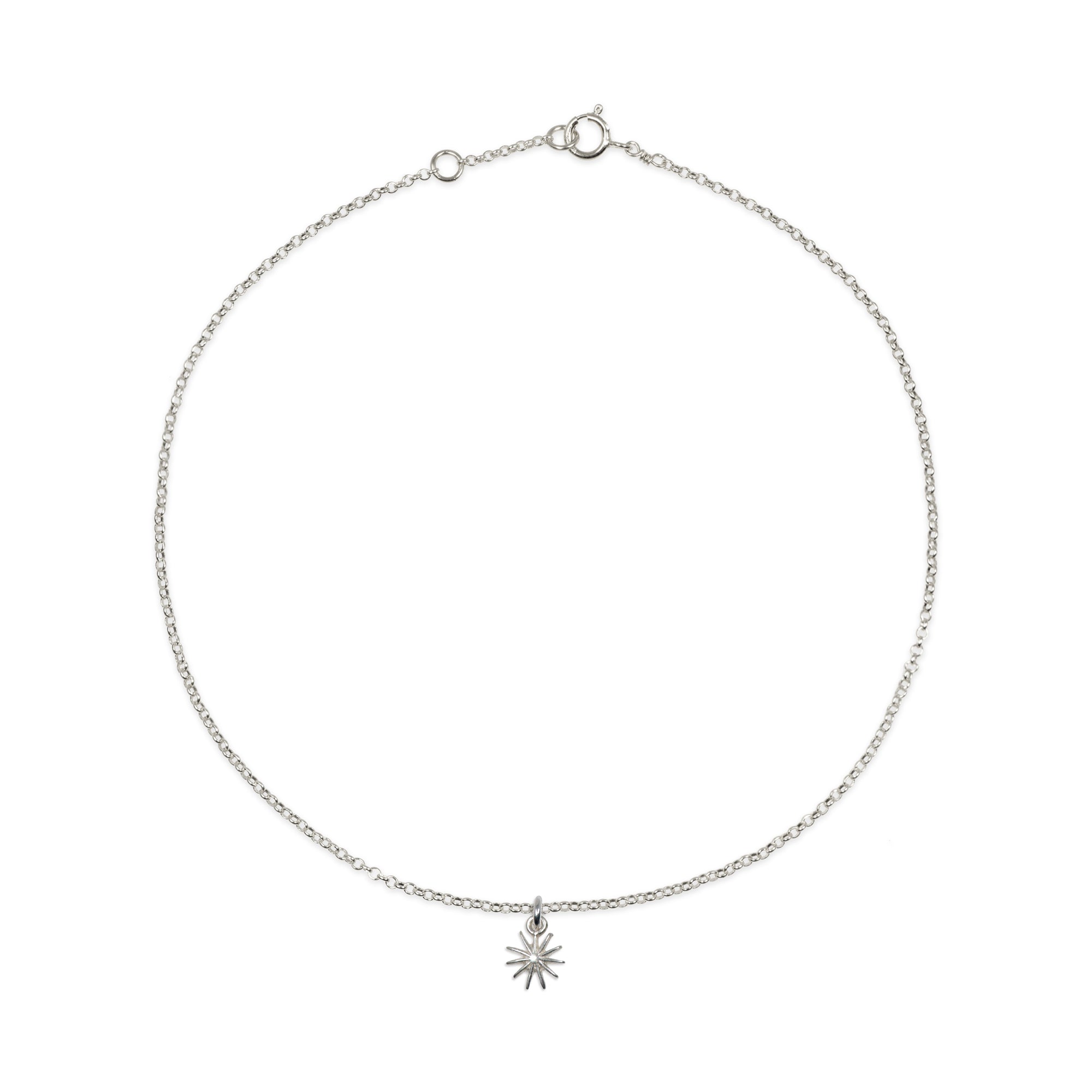 Anklet with petite starburst
