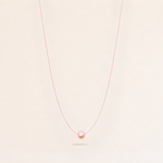 Pink pearl wish necklace