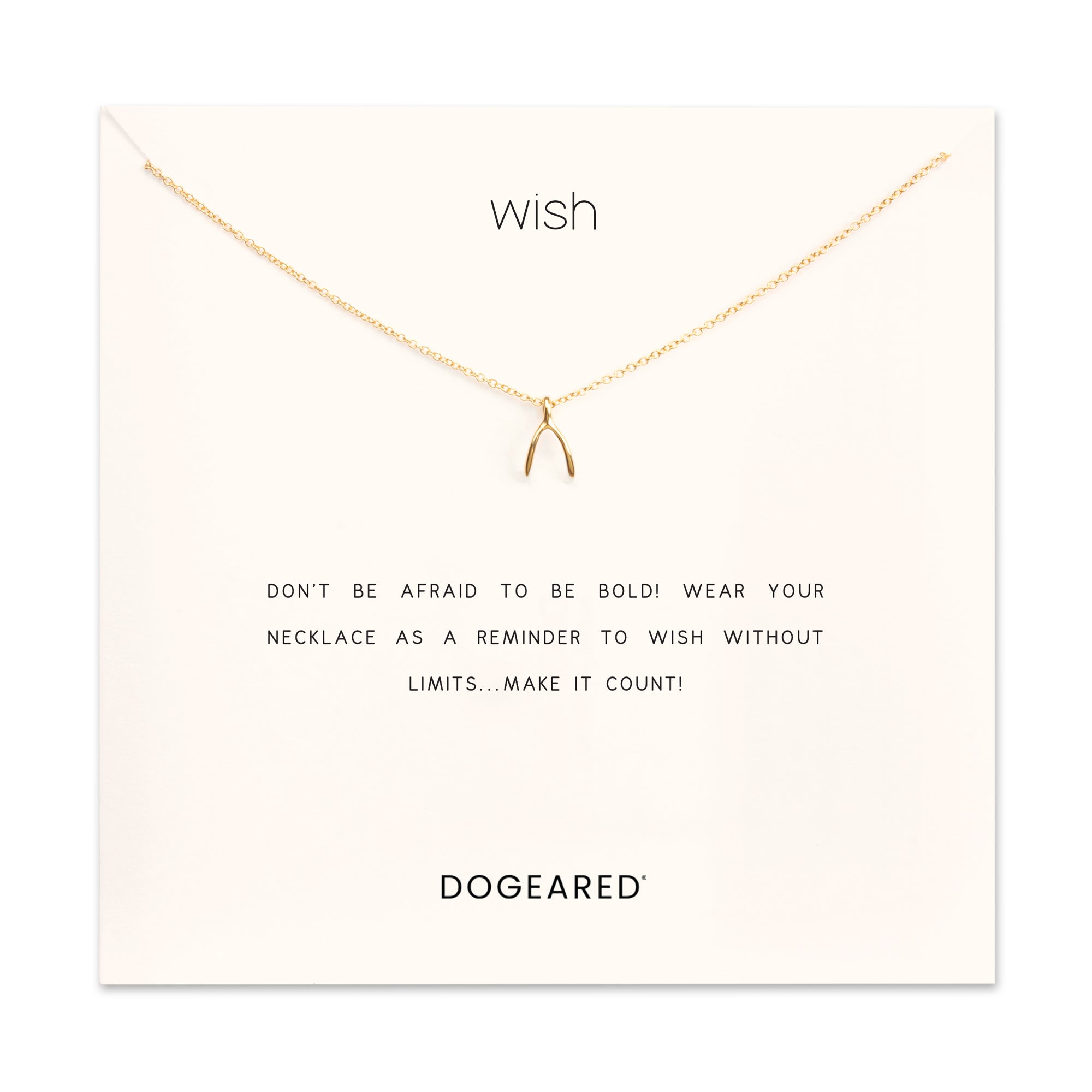 Make A Wish Wishbone Charm Necklace