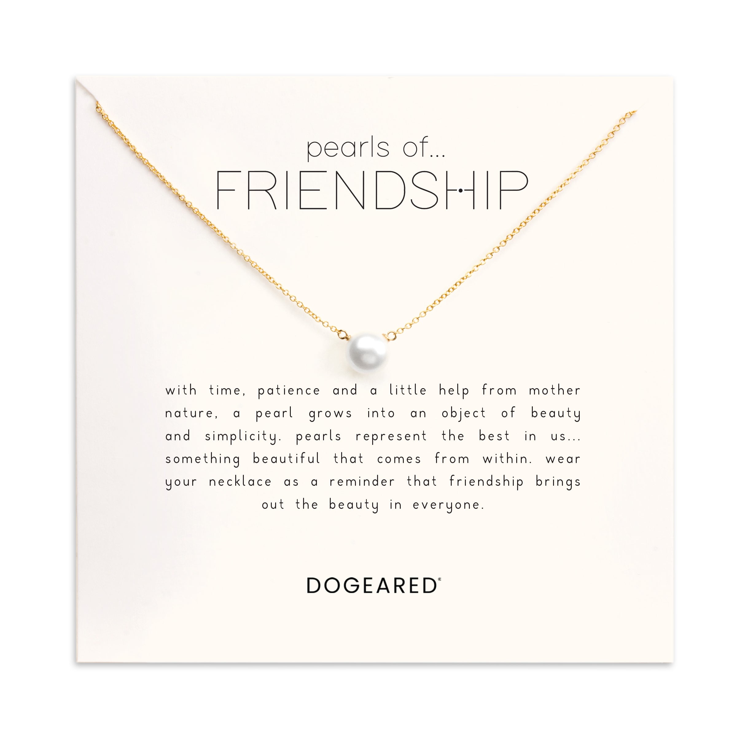 Pearls of friendship large white pearl necklace