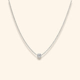 Everyday Diamond Necklace Sterling Silver
