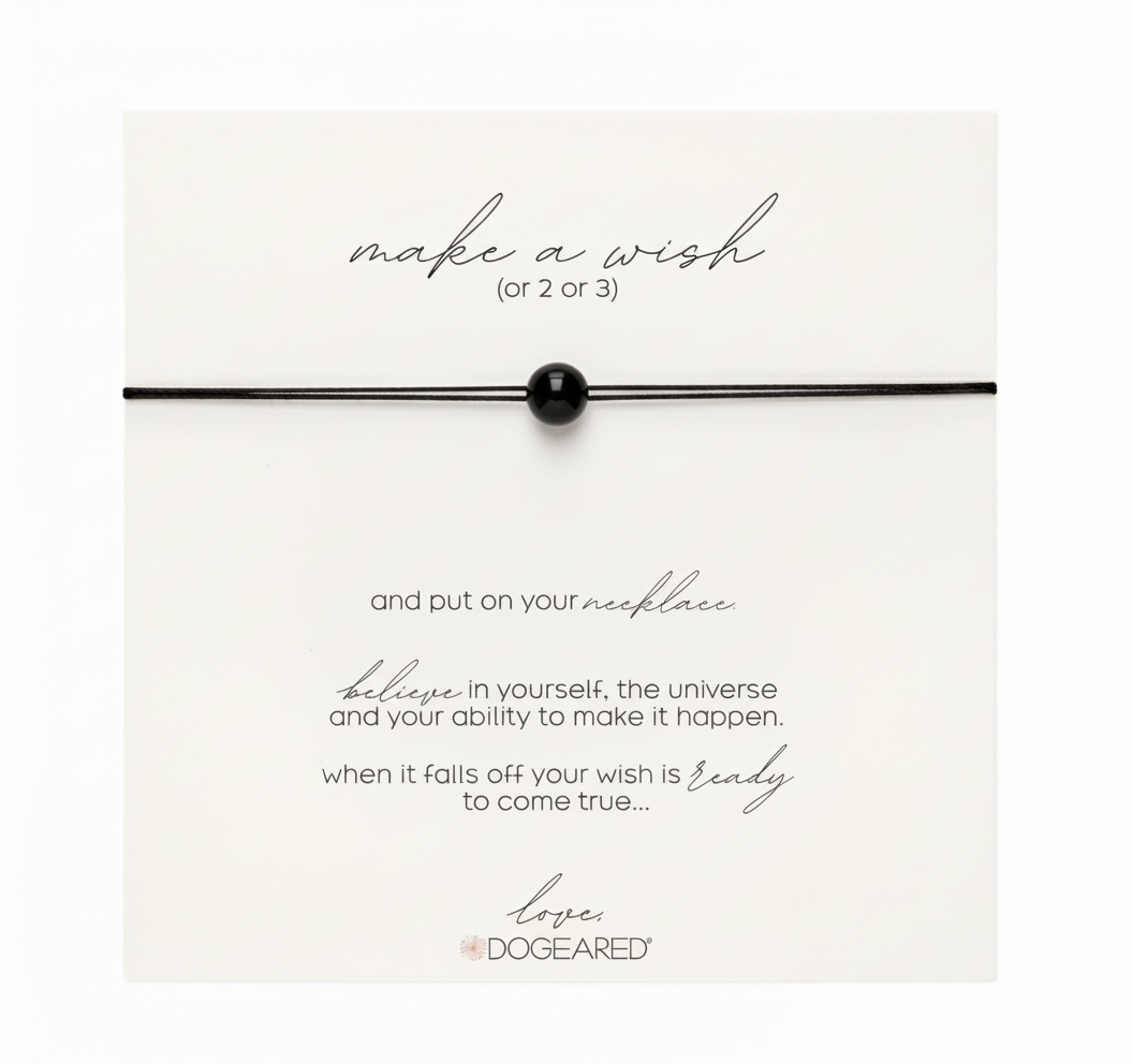 Make A Wish Necklace Black Onyx - Dogeared