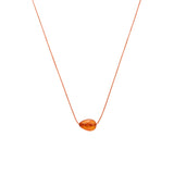 Sideways Carnelian Make A Wish Necklace
