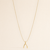 Make A Wish Wishbone Pendant Necklace Classic