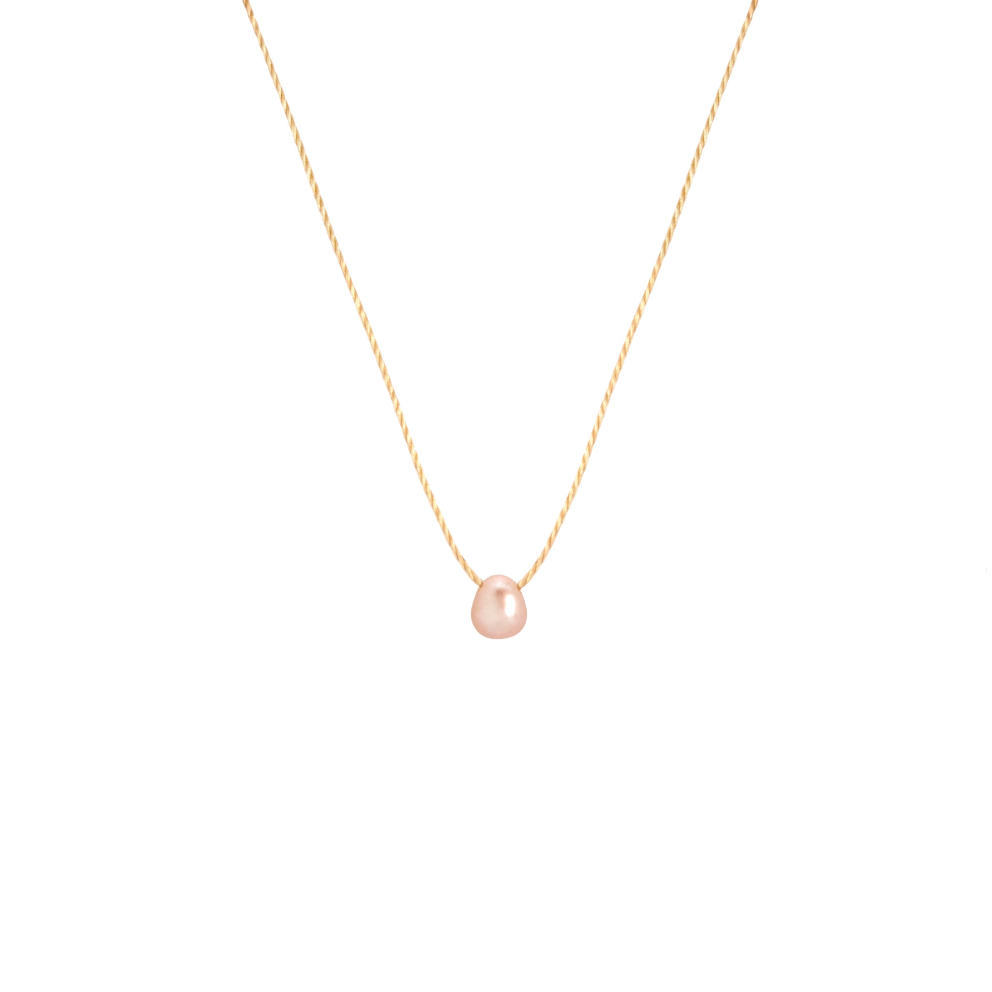 Make a wish Breast Cancer Awareness pink pearl necklace